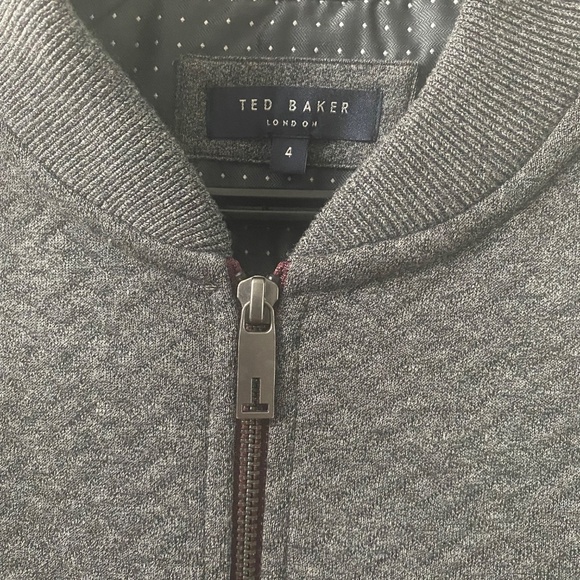 Ted Baker men’s Bomber Jacket full zip grey size 4 - Picture 10 of 10